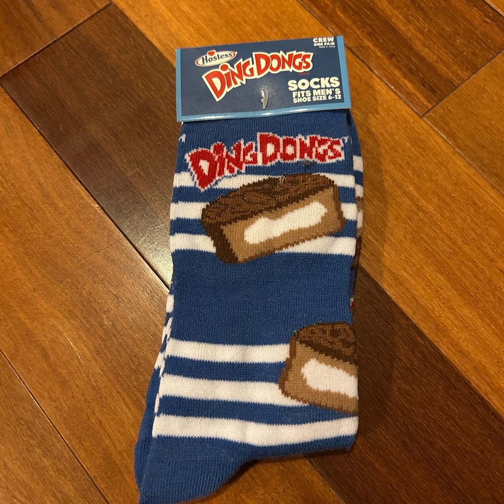 Source Unknown Blue and White Striped Crew Socks